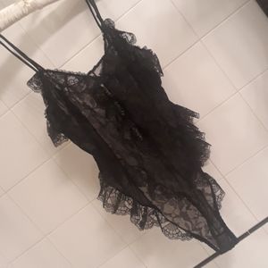 Vintage Lingerie Lace Bodysuit